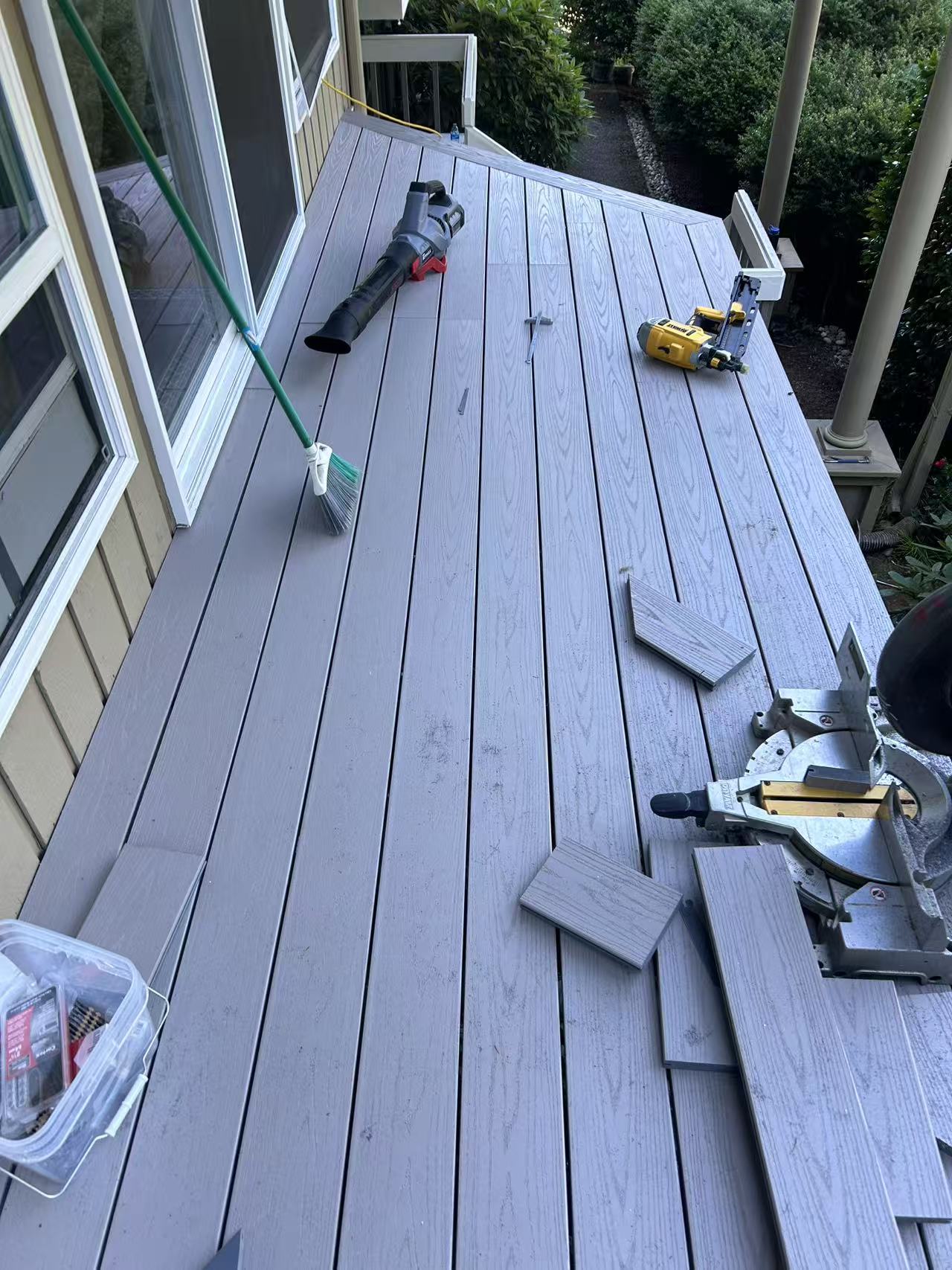 Bothell deck stage 3 — joist exposure during board removal